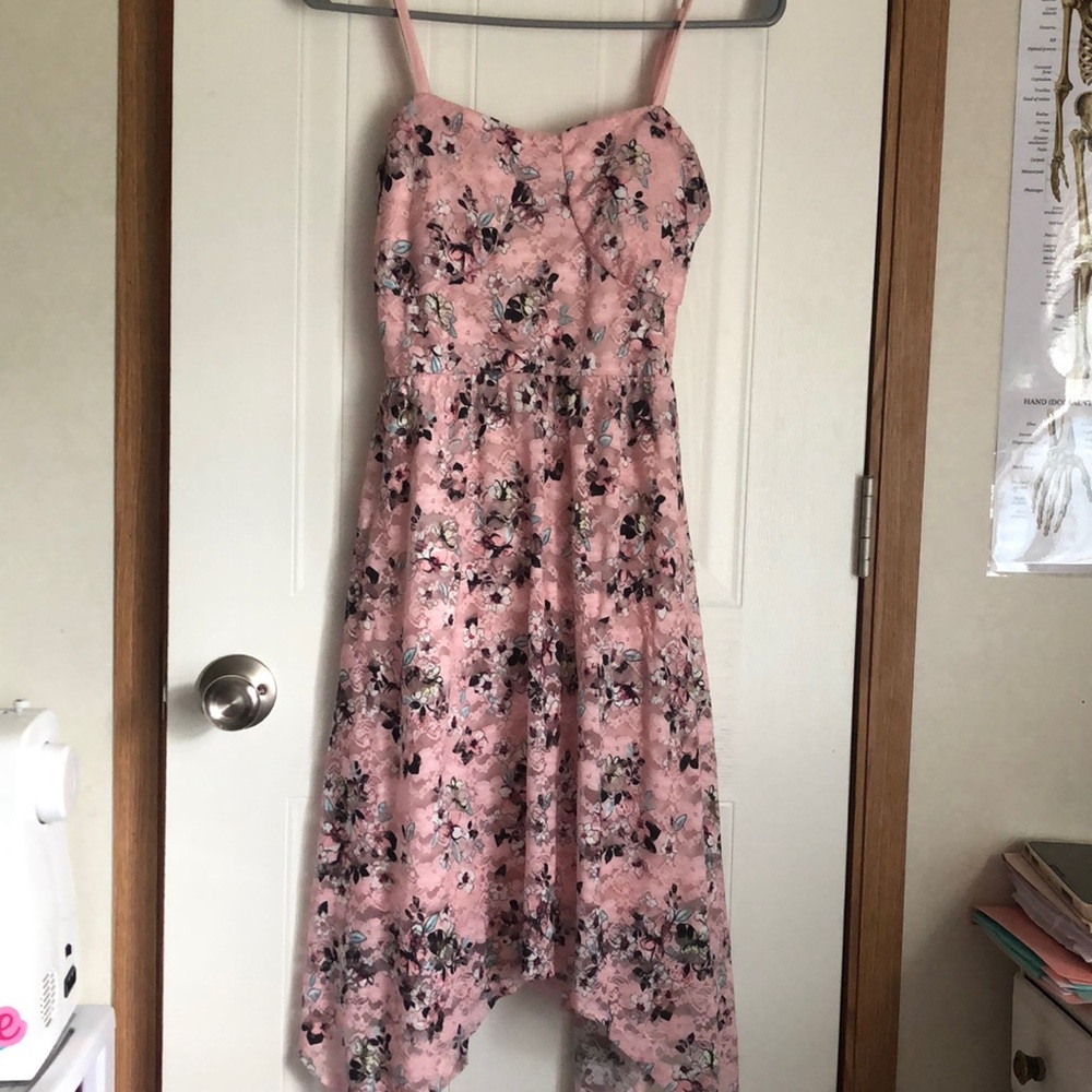 Pink floral dress